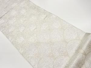 青海波に抽象花模様織出し袋帯